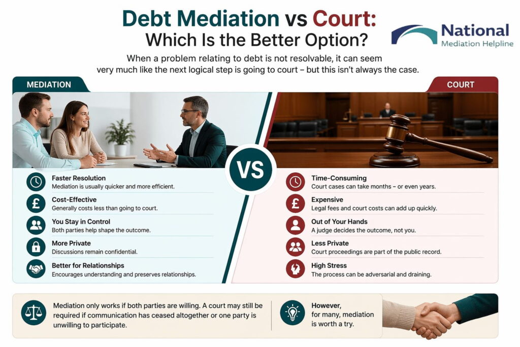 Debt Mediation vs Court: Which Is the Better Option Chesterfield
